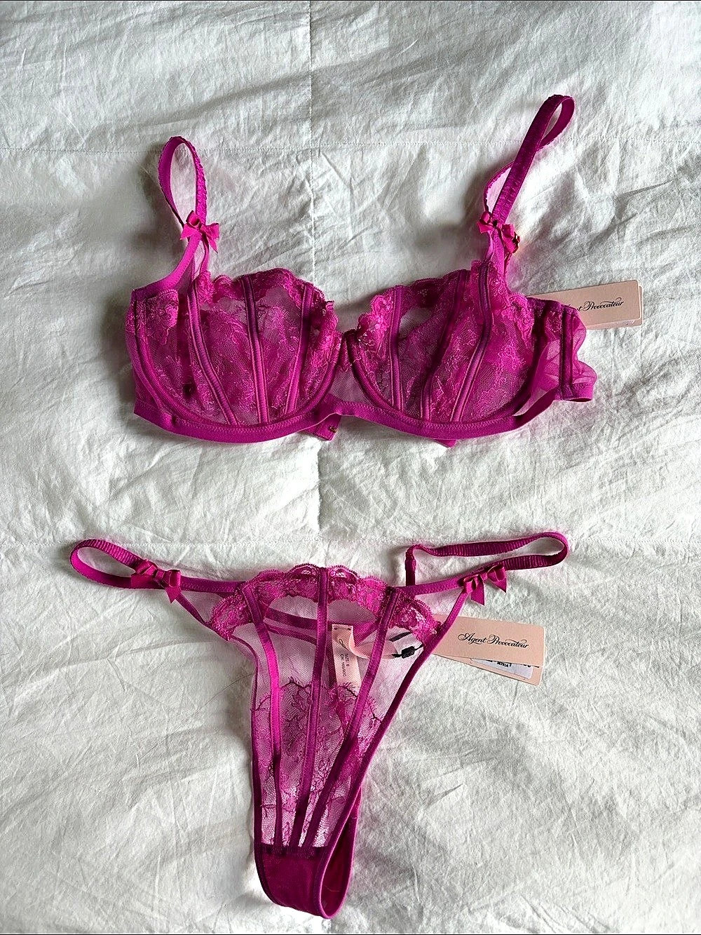 Agent Provocateur Mariann Balconette Underwired Bra & Thong Set Bra & Thong Set